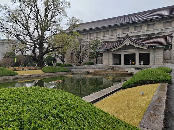 Japanese Gallery in Tokyo National Museum, serene garden venue for outdoor events.