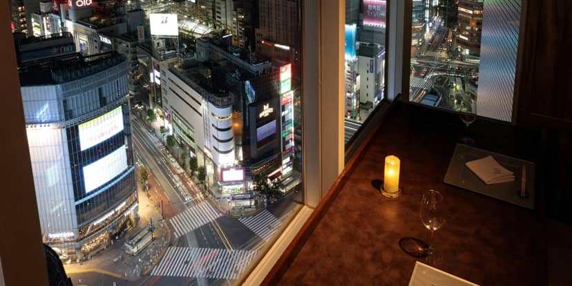 Kaiseki restaurant in Shibuya with cityscape view, perfect for corporate events and networking.