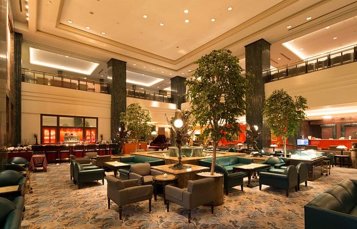 Elegant lobby at Hotel East 21 Tokyo, perfect for networking events and meetings.