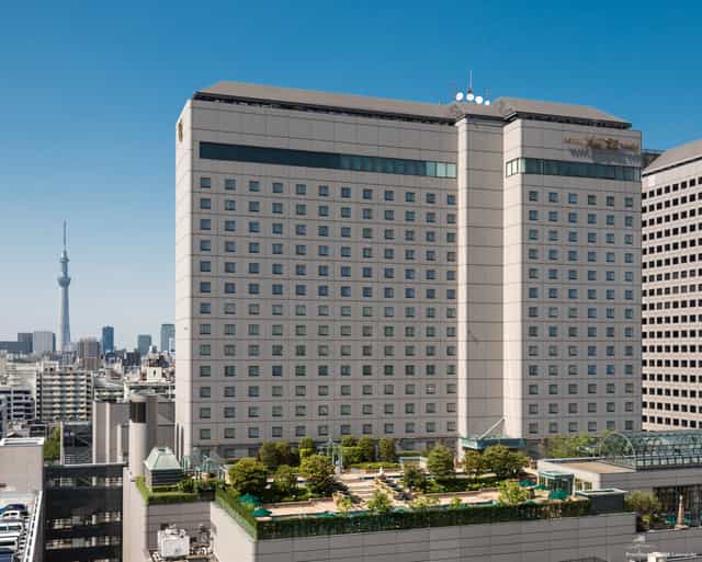 Modern Hotel East 21 Tokyo facade, ideal for conferences near Tokyo Skytree.
