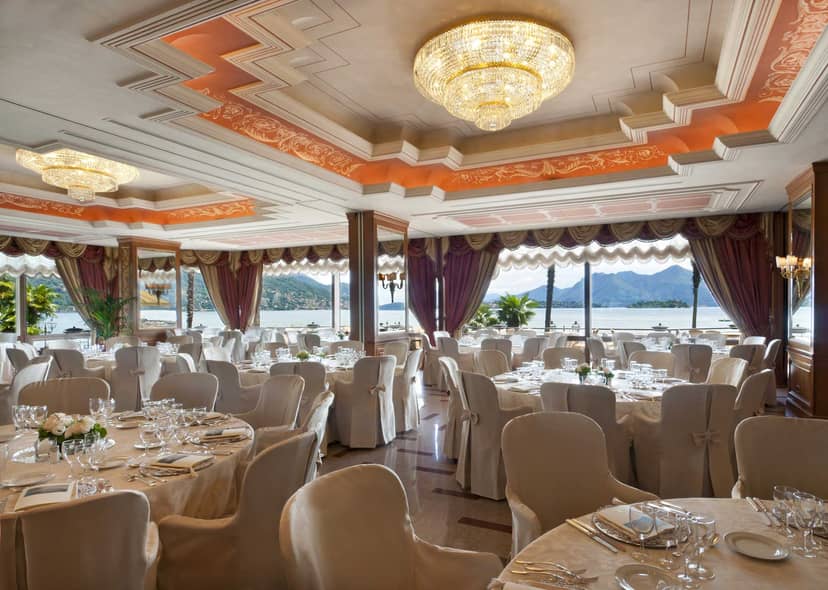Elegant banquet hall at Ristorante Tre Isole, perfect for weddings and corporate events.