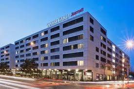 Eiger Moench Jungfrau view from modern Courtyard Zurich North hotel for corporate events.