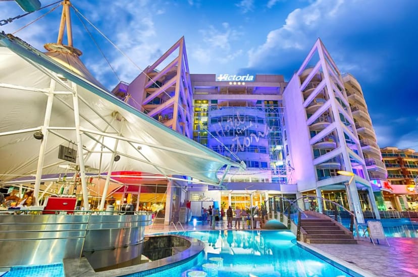 Victoria Beach venue with modern architecture, ideal for events and gatherings.