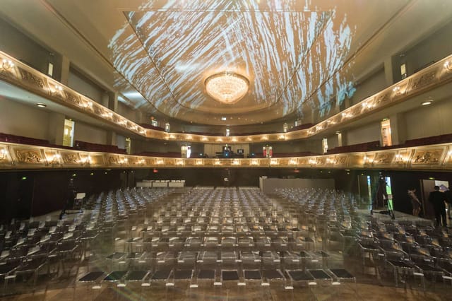 Admiralspalast Berlin auditorium with clear chairs, ideal for conferences and performances.
