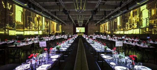 Elegant banquet hall in Kapelle, Bolle Meierei, perfect for corporate events and gala dinners.