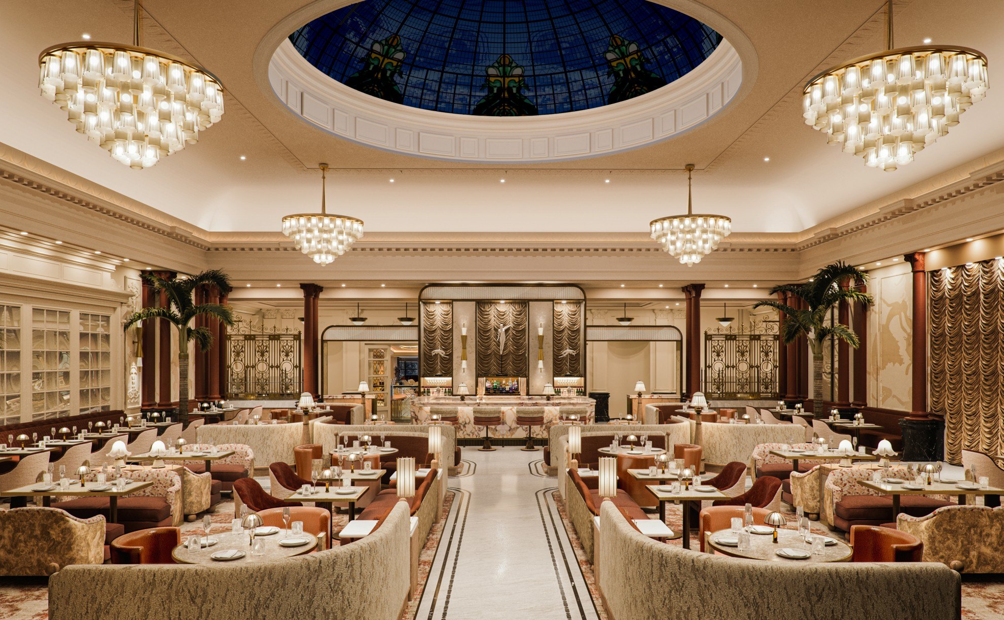 Elegant Savoy Lounge with glass dome, perfect for upscale corporate events and celebrations. - Banner