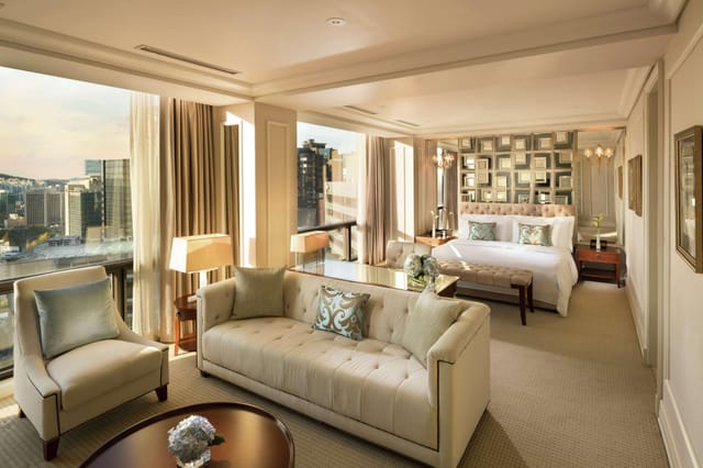Luxurious hotel suite at Millennium Hilton Seoul, ideal for VIP events and gatherings.
