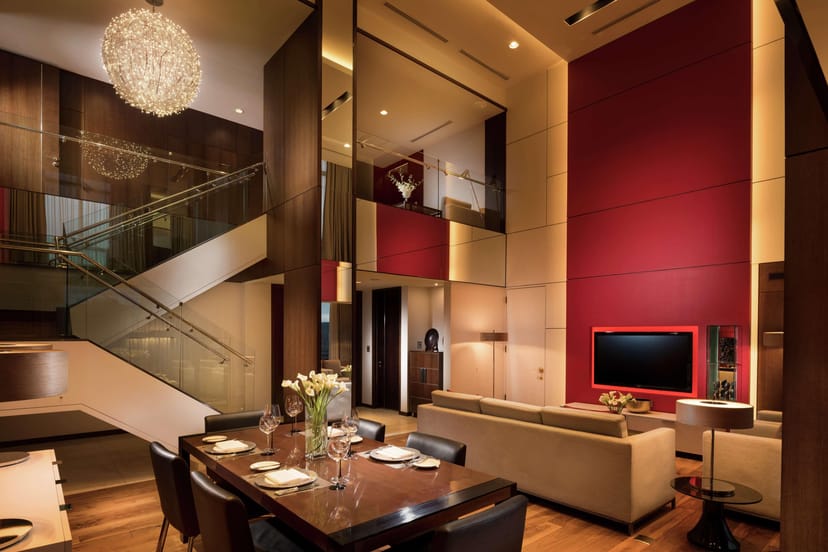Sophisticated event space at Millennium Hilton Seoul with modern decor and elegant lighting.