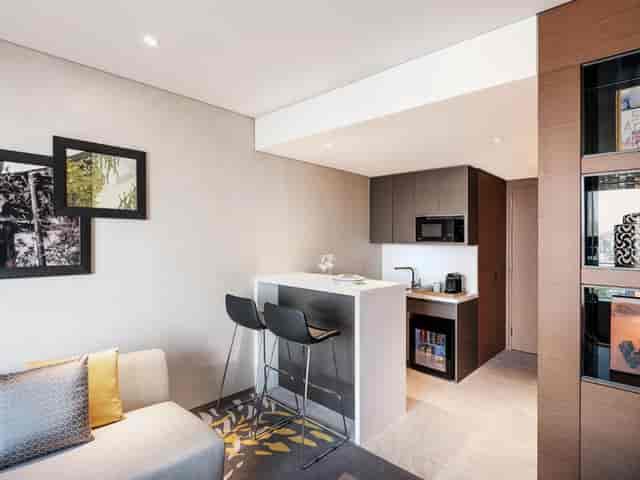 Modern kitchenette in Novotel Ambassador Seoul Yongsan for networking events and meetings.