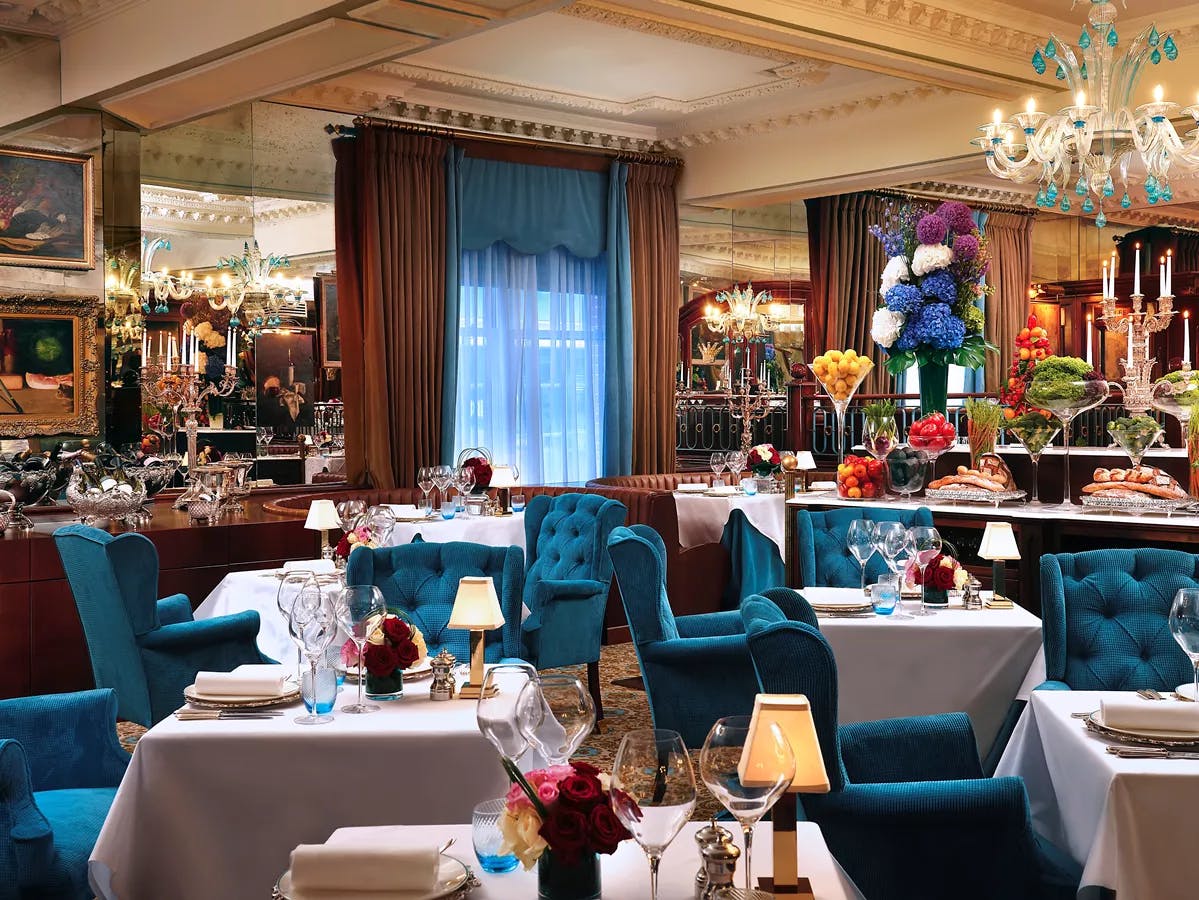 Elegant dining space at The English Grill, ideal for corporate dinners and upscale events.