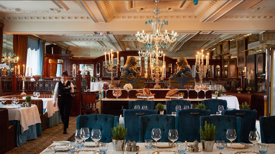 Elegant dining space at The English Grill, perfect for upscale events and corporate dinners.