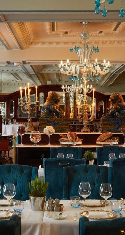 Elegant dining setup at The English Grill, perfect for gala dinners and exclusive events.