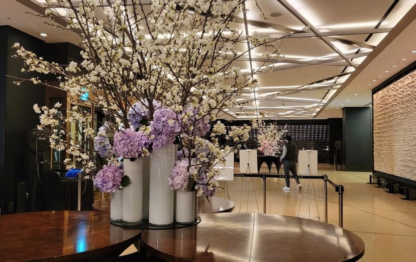 Elegant wedding chapel in THE PLAZA Seoul with floral decor for upscale events.