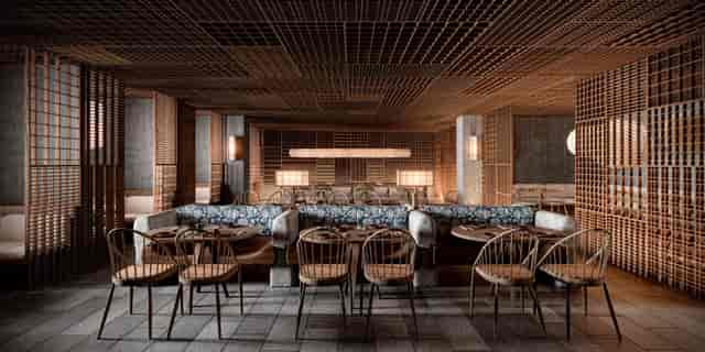 Modern dining space at Kimpton Tres Rios, ideal for intimate gatherings and networking events.