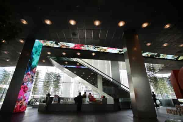 Modern Exhibition Hall at Art Center Nabi with vibrant displays, ideal for events.