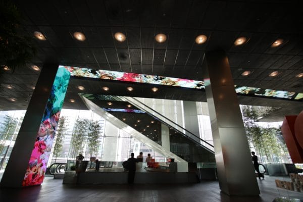 Modern Exhibition Hall at Art Center Nabi with vibrant displays, ideal for events.