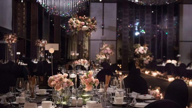 Elegant banquet hall at Banyan Tree Seoul, perfect for weddings and corporate events.