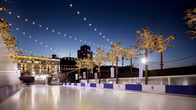 Outdoor ice skating rink at Banyan Tree Club & Spa Seoul for winter events and parties.