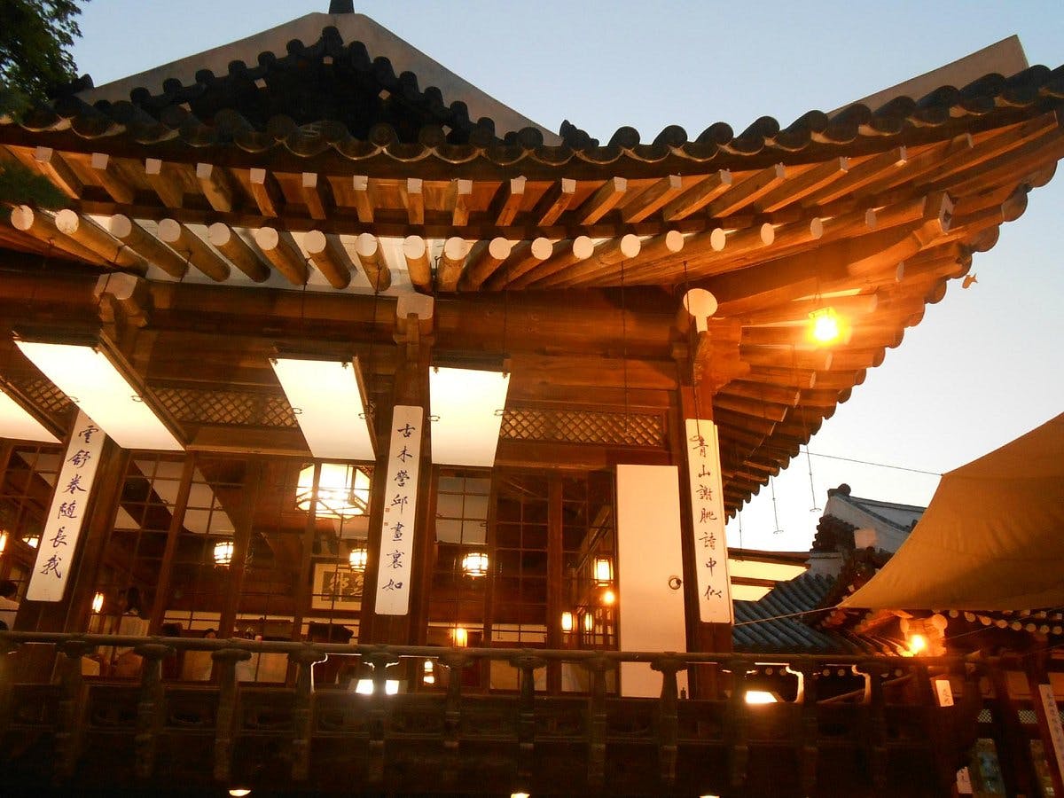 Folk Theater in Korea House: traditional venue with intricate architecture for cultural events.