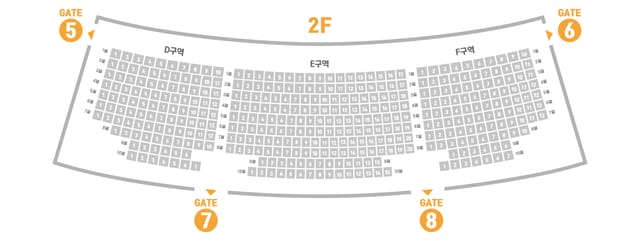Grand Theater seating chart, second floor layout for events and presentations.