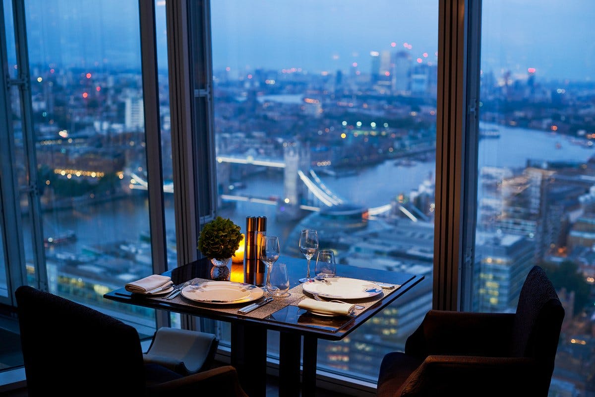 TĪNG Restaurant at The Shard, London: elegant dining with cityscape view for corporate events.