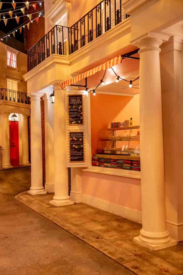 Charming snack stand at The Paddington Bear Experience for exclusive venue hire events.