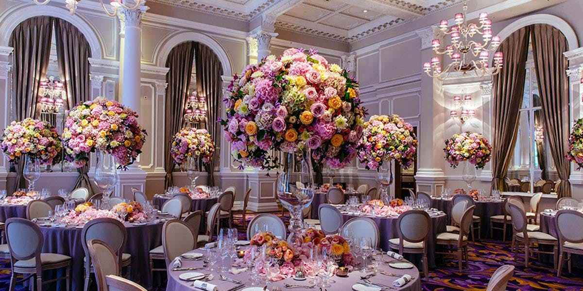 Elegant Ballroom in Corinthia London, perfect for weddings and corporate events.