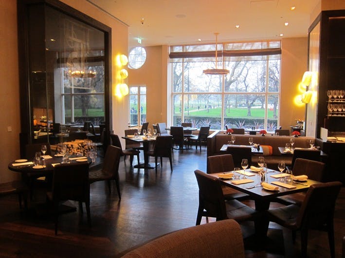 Sophisticated dining space at Dinner by Heston Blumenthal, ideal for events and meetings.