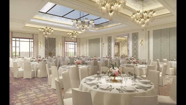 Elegant Lincoln Ballroom at The Langham, Boston, perfect for weddings and corporate events.