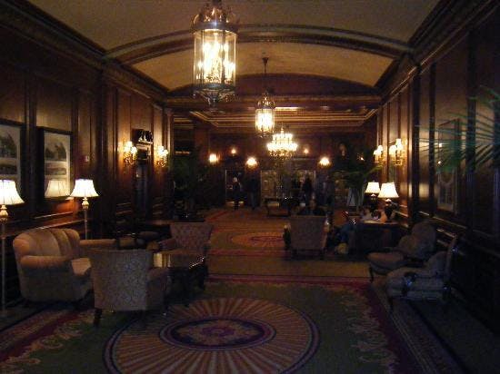Kennedy Room at Omni Parker House: elegant lobby for networking and receptions.