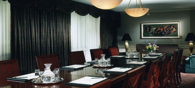 Elegant meeting room at The Colonnade Hotel, perfect for professional gatherings.