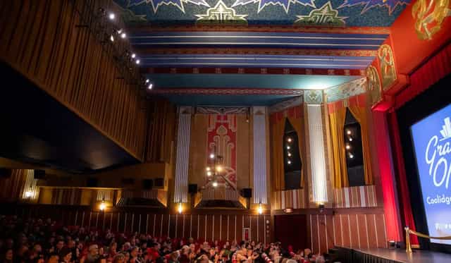 Moviehouse 6 theater with ornate decor, ideal for conferences and performances.