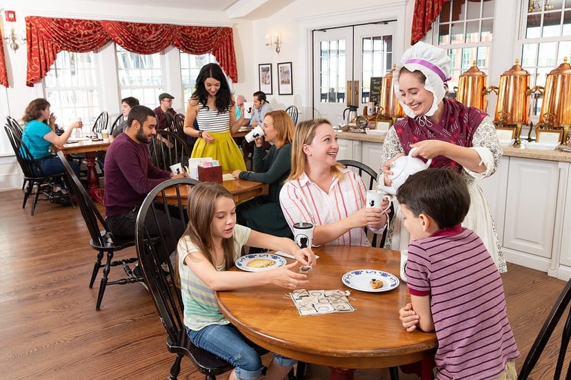 Lively dining setup at Abigail’s Tea Room, ideal for themed events and family gatherings.