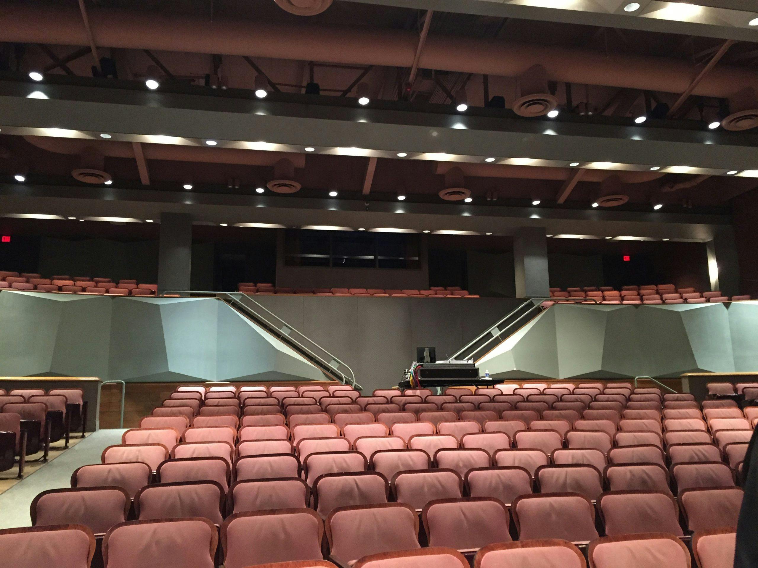 Tsai Performance Center auditorium with tiered seating for events and presentations.
