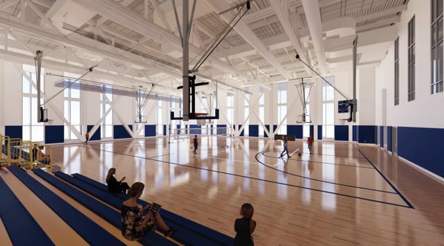 Knight Foundation Boardroom at Simmons University, spacious venue for corporate events and sports.
