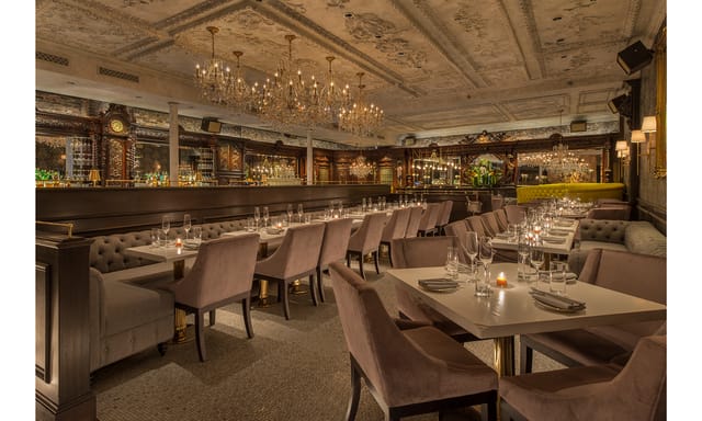 Elegant Library Bar at Yvonne's, perfect for upscale events and intimate gatherings.