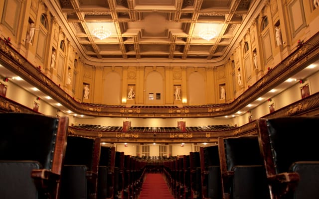 Elegant auditorium in Symphony Hall, ideal for conferences and performances.
