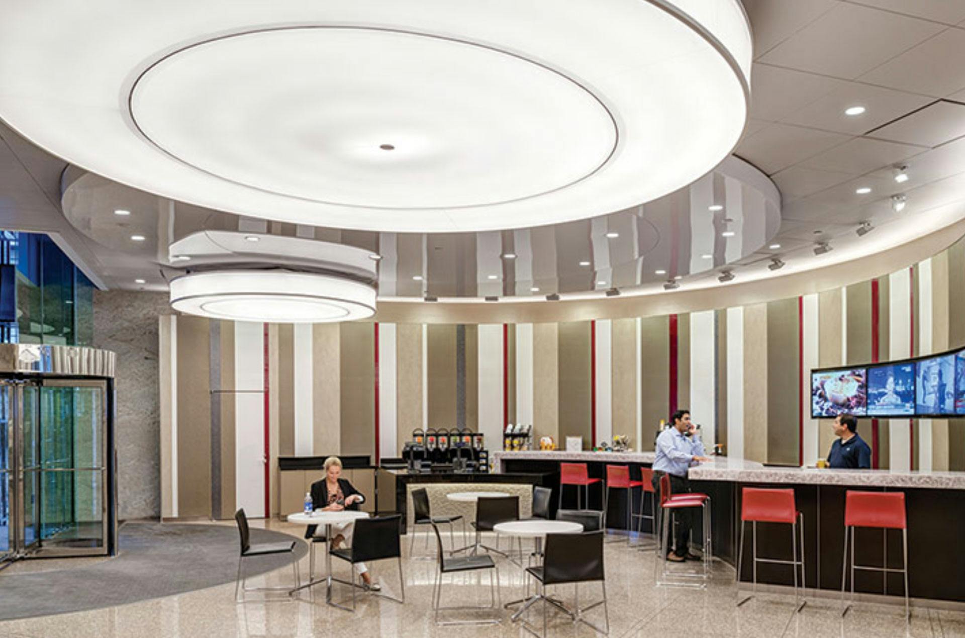 State Street Corporation Lobby, modern design, ideal for networking events in Boston.