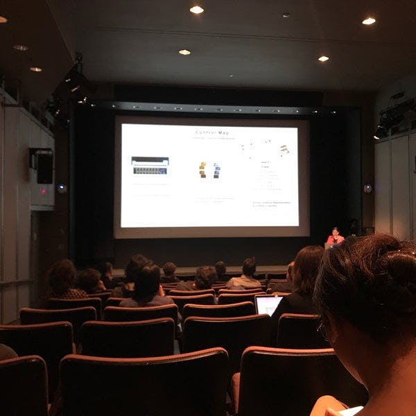Bartos Theater presentation with engaging speaker and audience interaction at MIT Media Lab.