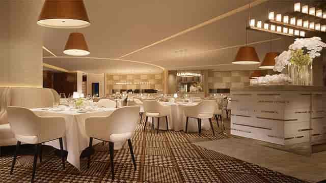 Elegant private lounge in SPIN Boston, perfect for upscale corporate events and gatherings.