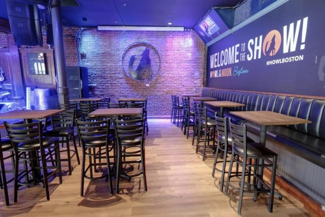 Versatile event space with exposed brick for casual gatherings and networking at The Hawthorne.
