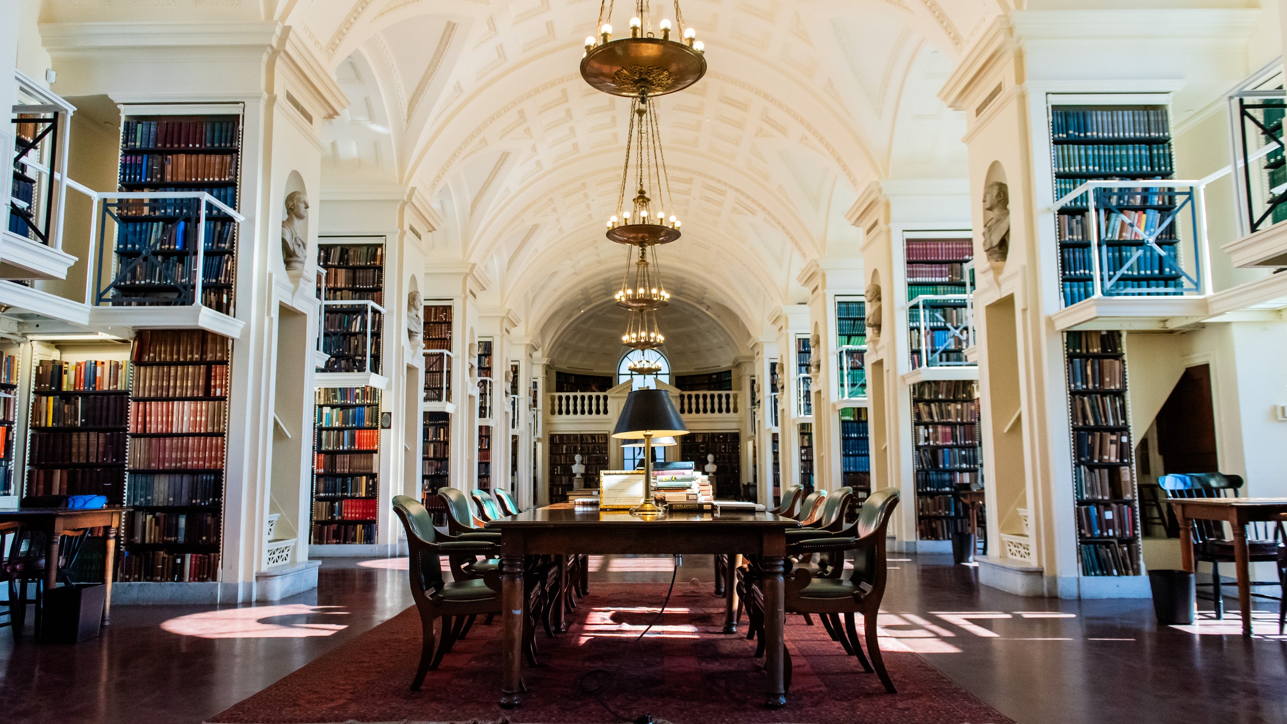 Elegant library setting in The Mezzanine, perfect for intimate meetings and exclusive events.