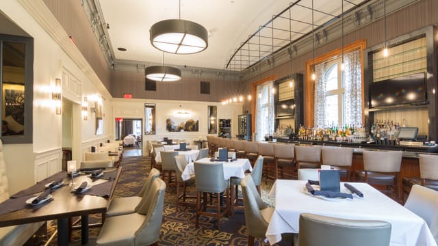 Private dining room at Ruth's Chris Steak House, elegant decor for intimate events.