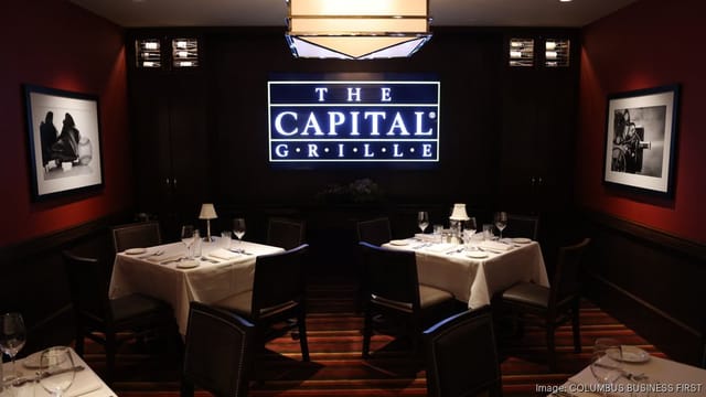 Elegant private dining room at The Capital Grille, perfect for upscale events and corporate dinners.