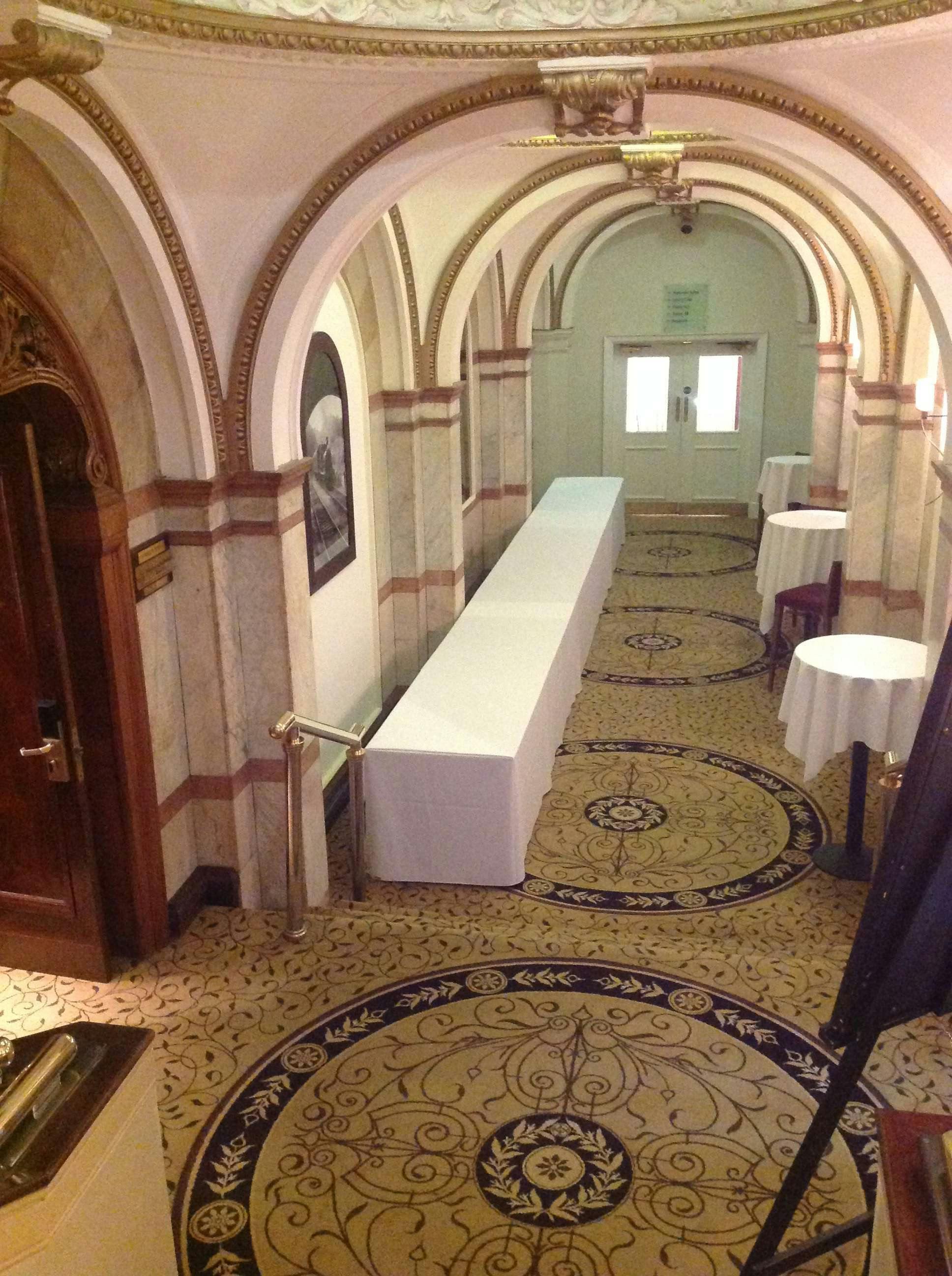 Stanley suite at The Midland Hotel with elegant table setup for events and networking.