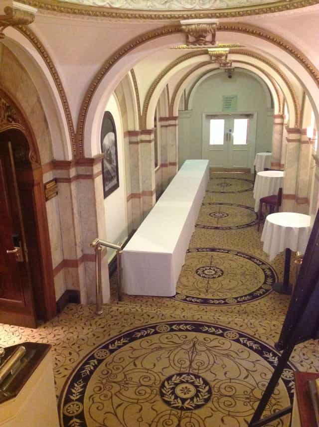 Stanley suite at The Midland Hotel with elegant table setup for events and networking.