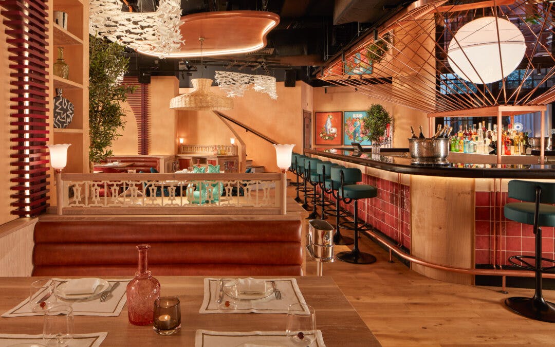 Modern restaurant venue at Bibo Shoreditch, ideal for corporate events and gatherings.