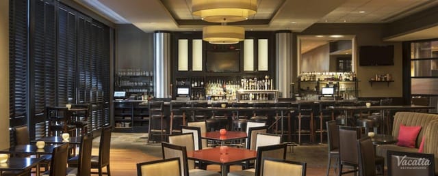 Upscale lounge bar at The Westin Copley Place, ideal for networking events and meetings.