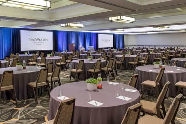 Conference room at The Westin Copley Place, Boston, set for a professional event.