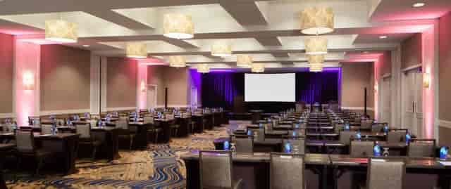 Conference room at Hilton Boston Back Bay, ideal for workshops and presentations.